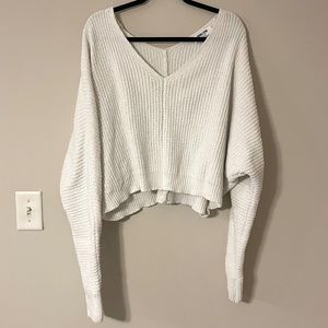 White Cropped Sweater